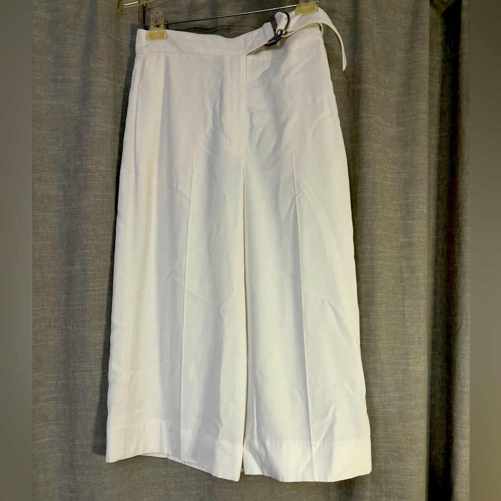 Theory White Fully Lined Culottes